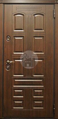 стальная дверь с двумя петлями, отделка «винорит»-ДВ-379